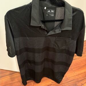 Black Striped Men's Polo Shirt